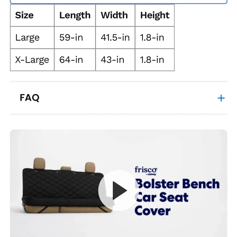 Frisco Bolster Back Car Seat Cover